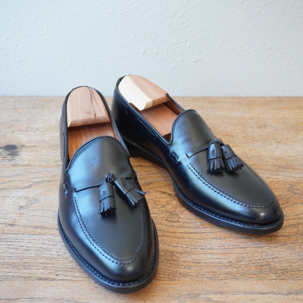 Allen Edmonds Men's Size 9.5B Grayson Tassel Loafers Black Leather Dress Shoes